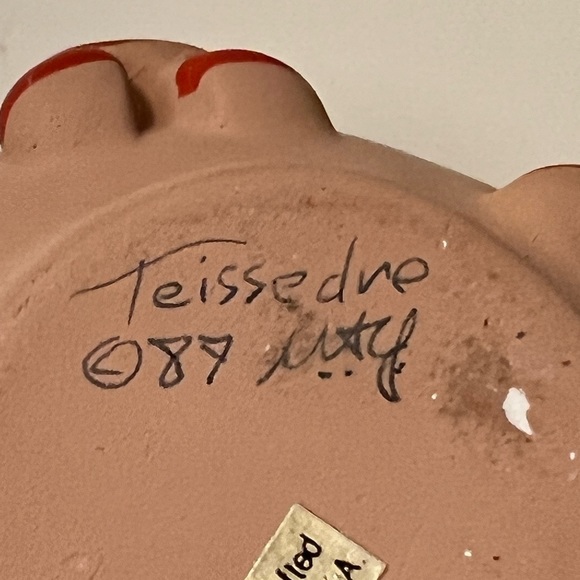 1989 Teissedre Friendship Pot with 6 Children signed - Picture 6 of 6